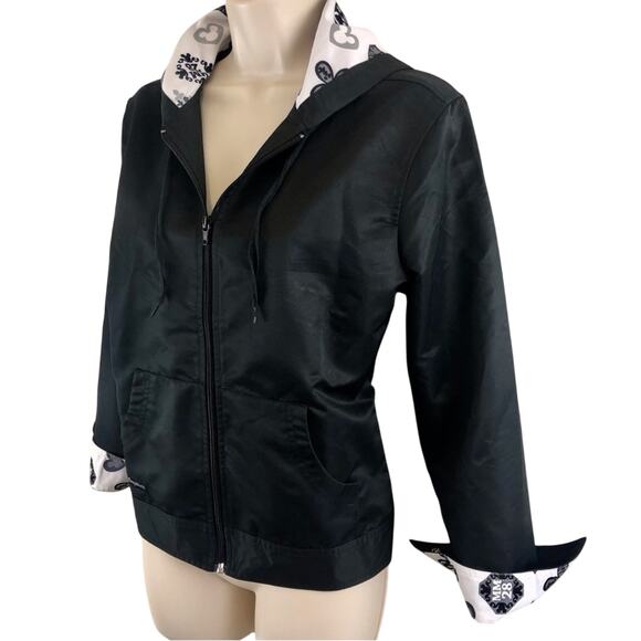 Disney Jackets & Blazers - Disney Parks Authentic Lined MM28 Full Zip Hooded Black Outdoor Rain Jacket